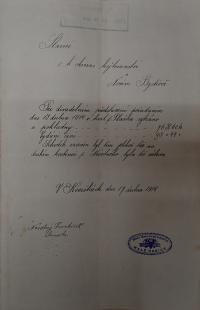 Malé Kosice, Hasiči, vyúčtování představení, 1914