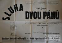 Litomyšl, JDO, Vertex, OÚNZ, Sluha dvou pánů - plakát, 1956