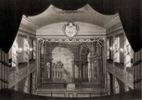 Litomyšl, zámecké divadlo, portál s druhou oponou, čb