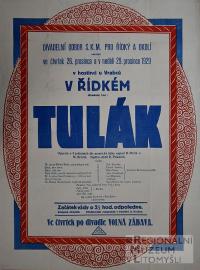 Řídký, Katolická mládež, Tulák - plakát, 1929