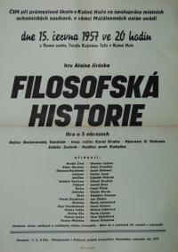 Kutná Hora, ČSM průmyslová škola, Filosofská historie - plakát, 1957