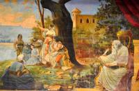 Bystrá nad Jizerou, detail opony, Libuše věštící