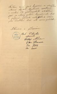 Zdešov, prohlídka divadelních místností č.p. 12, 1900