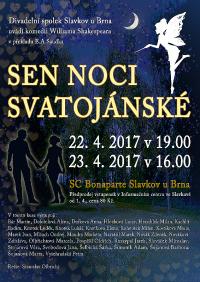 Slavkov u Brna, DS, Sen noci svatojánské - plakát, 2017