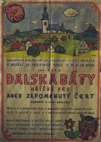 Luže, Jaroslav, Dalskabáty, hříšná ves aneb Zapomenutý čert - plakát, 1960
