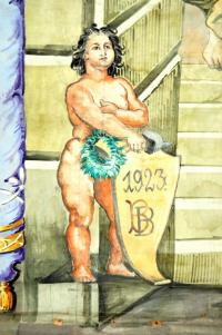 Velký Rybník, Kroužek divadelních ochtníků, detail opony, 1923