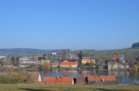 Popovice, pohled na obec, 2016