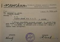 Železnice, Podhořan, korespondence 1946