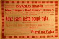 Praha-Braník, Divadlo Braník, Když jsem ještě poupě byla... - plakát, 1927