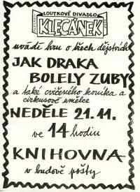 Klecany, Klecánek, Jak draka bolely zuby - plakát, 1999