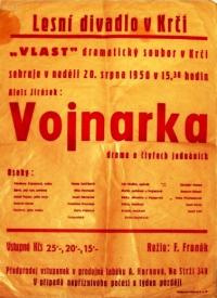 Praha-Krč, Vlast, Vojnarka - plakát, Lesní divadlo Krč, 1950