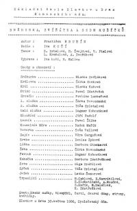 Slavkov u Brna, ZŠ Komenského, Sněhurka, zvířátka a sedm mužíčků, 1986