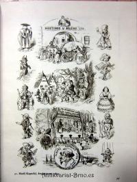 Opony putujících loutkářů, opona Antonína Kopeckého podle kresby Mikoláše Alše, s.a.