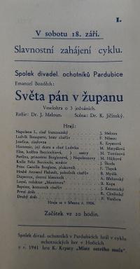 Nový Bydžov, Jirásek, Programy, pozvánky