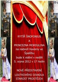 Prostějov, Starost, Rytíř Šnofius a princezna Mordulína - pozvánka, 2012