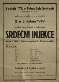 Trhové Sviny, Tyl, SDO, Srdeční injekce – plakát, 1949