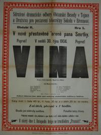 Praha-Břevnov, Sdružené dramatické odbory Občanské besedy v Tejnce a Družstvo pro postavení tělocvičny Sokolu v Břevnově, Vina, 1904