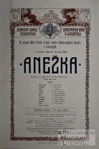 Litomyšl, JDO, Anežka - plakát, 1912