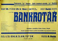 Chudenice, SDO Tyl, Bankrotář – plakát, 1944