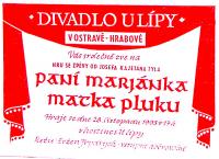 Ostrava, Divadlo U Lípy, Paní Marjánka, matka pluku - plakát, 1993