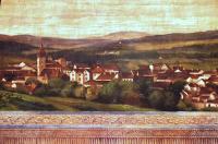 Netolice, detail opony, pohled na město, autor firma Fert, 1922