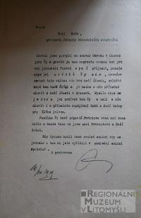 Litomyšl, JDO, Korespondence, 1939