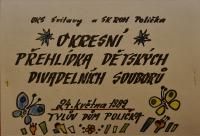 Svitavy, OP dětských divadelních souborů - program, 1989