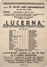 Sudoměřice u Bechyně, Spojené vzdělávací korporace, Lucerna – plakát, 1920