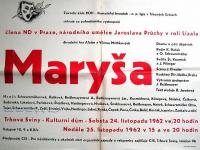 Trhové Sviny, Igla, činoherní div. soubor ZV ROH, Maryša – plakát, 1962