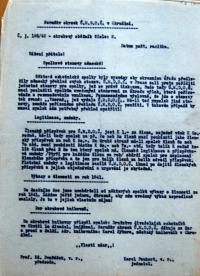 Chrudim, Nerudův okrsek, okrskový oběžník, 1942