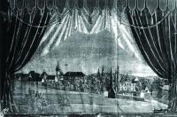 Světlá nad Sázavou, opona, veduta města, autor neznámý, s. a.,