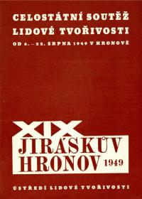 Hronov, CP 19. Jiráskův Hronov, programová brožura, 1949