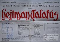 Litomyšl, JDO, Hejtman Talafús - plakát, 1947