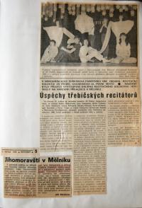 Třebíč, Recitační soubor, Heslo Nezval, Mělník, NP děti recitace, Praha, Puškinův památník, 1986