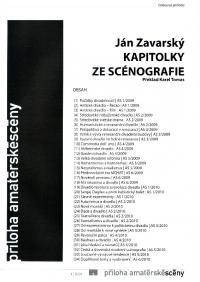 Amatérská scéna, titulní strana přílohy Kapitolky ze scénografie, 2009/1