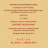 Dačice, Dačické kejklování 2014, plakát