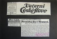 Pelhřimov, Rieger, novinový článek X. Jiráskův Hronov, 1940
