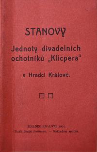 Hradec Králové, Klicpera, Plakáty a výstřižky, 1880 - 1918