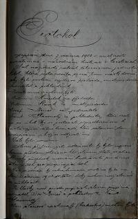 Čečelice, Kniha protokolů 1903 - 1925