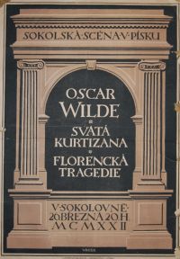Písek, Sokolská scéna, Svatá kurtizana - plakát, 1922