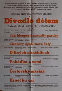 Hradec Králové, Krajské kulturní středisko, Impuls, Havlíčkův Brod, KP inscenací pro děti a mládež, 1987