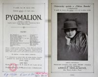 Roudnice  nad Labem, Hálek, Pygmalion - program, vystoupení v Libochovicích, 1914