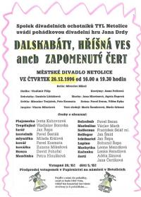 Netolice, SDO Tyl, Dalskabáty, hříšná ves, plakát, 1996