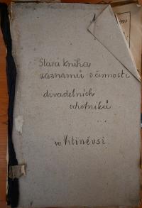 Vitiněves, SDO, Kniha záznamů o činnosti, 1923 - 1926
