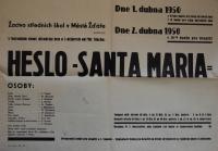 Žďár nad Sázavou, Studenti, Heslo Santa Maria - plakát, 1950