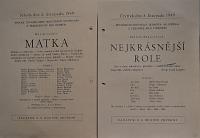 Pardubice, Spolek divadelních ochotníků, Rukopisy a publikace, 1912 - 1949