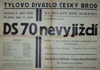 Český Brod, Tyl, DS 70 nevyjíždí - plakát, 1950