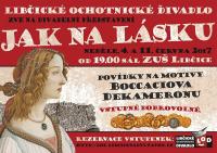 Libčice nad Vltavou, Libčické ochotnické divadlo - LOĎ, Jak na lásku - plakát, 2017