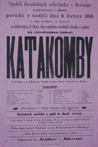 Beroun, SDO, Katakomby - plakát, 1899 