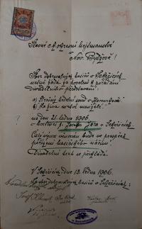 Sekeřice, Hasiči, Strašný hrdelní soud v Kocourkově - Za živa mrtví manželé, 1906